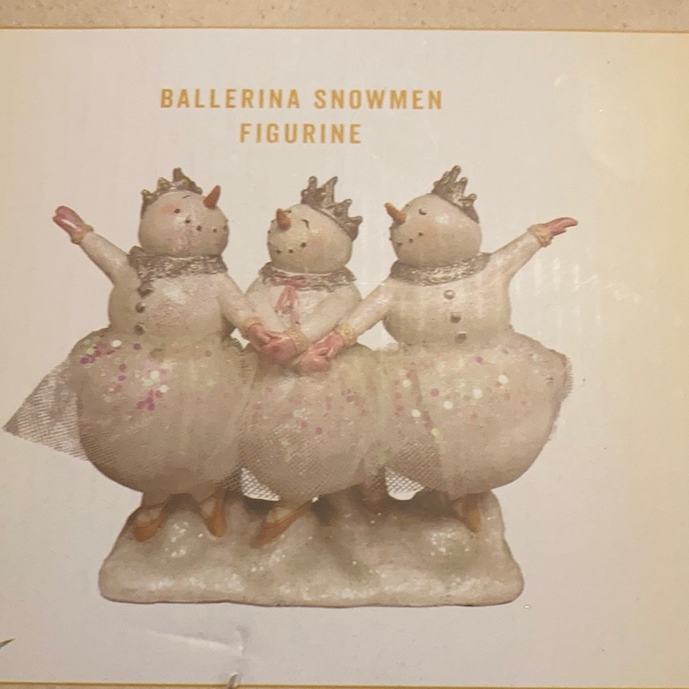 Sparkling Sugarplum Ballerina Snow Lady Trio Tutu Figure Statue Holiday Decor